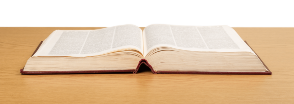 Holy bible book on white background