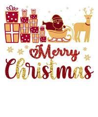 Merry Christmas and ugly Christmas sweater design