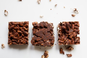 Selbstgemachte Schokoladen Puffreis Häppchen mit Kokosblütenzucker 