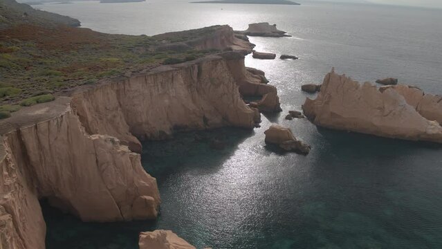 "Devils Rocks" natural coast line in Foca county, Turkey.