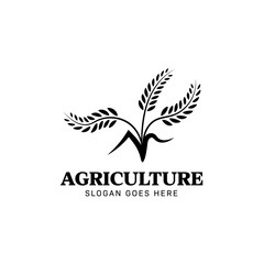 Agriculture logo design in abstract style, organic sign symbol.