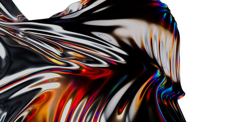 Abstract fluid gradient shape flowing