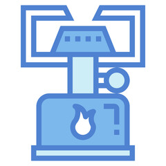 burner camping two tone icon style