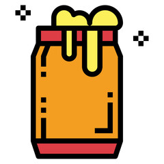 beer can filled outline icon style