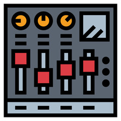 equalizer filled outline icon style