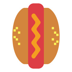 hot dog flat icon style