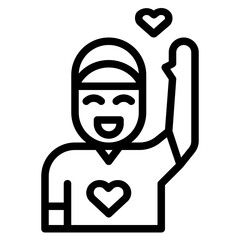 plant volunteer icon