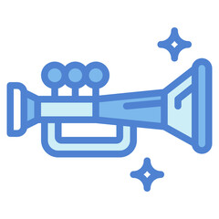 trumpet two tone icon style