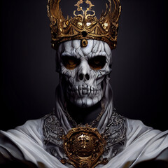 portrait of a person with a mask