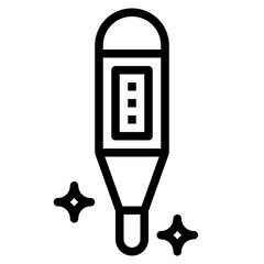 thermometer line icon style