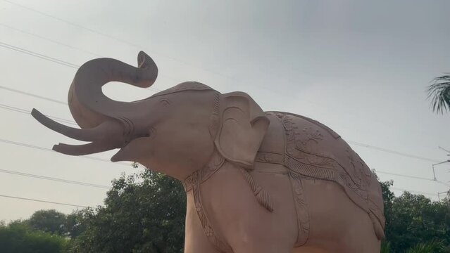 elephant statue in Dr Ambedkar Park in the city Noida