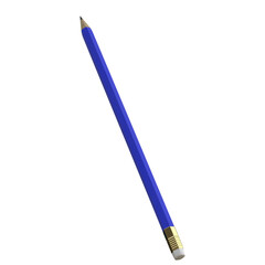 3d rendering illustration of a pencil with eraser
