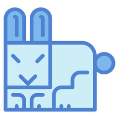 rabbit two tone icon style