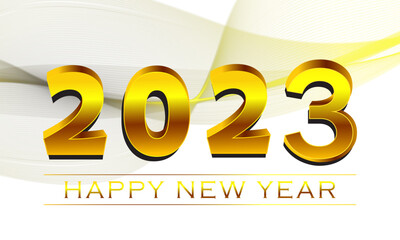 2023 happy new year. elegant numbers against background. happy new year banner for greeting. 