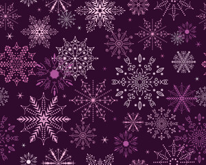 seamless pattern with snowflakes