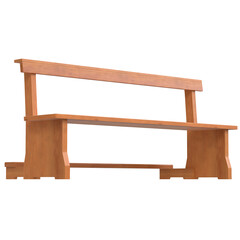 3d rendering illustration of a pew bench with kneeler