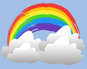 Rainbow color.rainbow in abstract style.decorative art. creative vector illustration