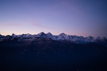 sunrise in the mountains