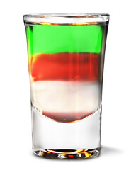 Alcohol in Shot Glass Isolated