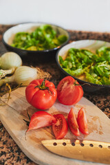 Mediterranean salad with fresh ingredients