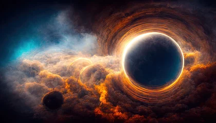 Fototapeten Black hole nebula distortion © Andy