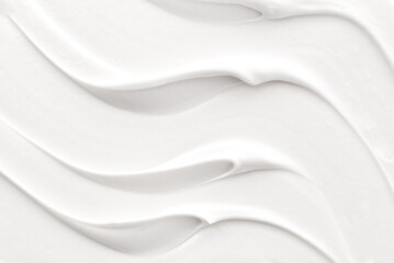 Obraz premium Texture of white cosmetic cream. Moisturizing cream background for dry skin care