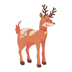 Obraz premium reindeer with christmas costume
