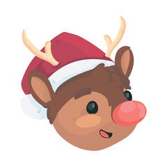 christmas reindeer face