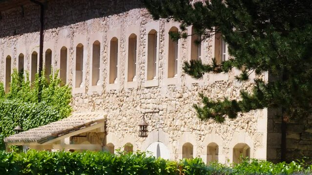 France, Provance - July 5, 2021: Abbay Notre-Dame de Senanque is Cistercian abbey near the village of Gordes in the departement of the Vaucluse in Provence, France.