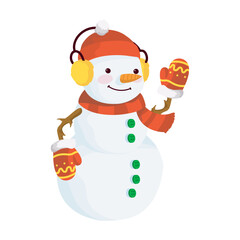 happy snowman illustration