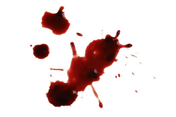 Obraz na płótnie Canvas Large drop of dark blood isolated