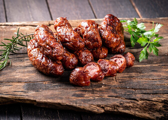 Refeições a base de churrasco estilo americano.