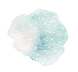 Watercolor green blue watercolor splash. Paper texture