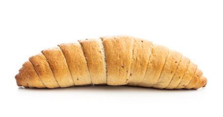 Bread roll. Croissant isolated on white background.