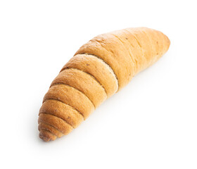 Bread roll. Croissant isolated on white background.