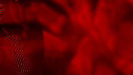 Contrast red defocused metal lines high tech digital bg - abstract 3D illustration