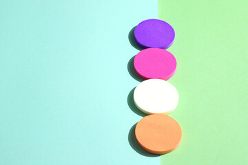 Faciel cosmetics sponges, makeup applicator