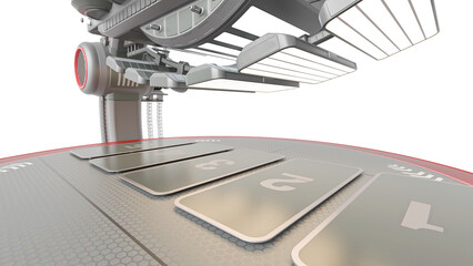 space pit mega garage close up view