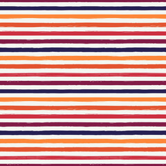 Brush strokes seamless pattern. Freehand horizontal stripes print. Ink lines background. Grunge simple geometric design