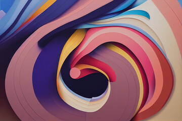 abstract colorful ribbon background