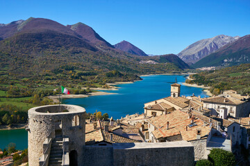 Lake Barrea at Abruzzo, Lazio e Molise national park, Italy
