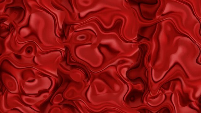 red liquid waves  background animation 4k video footage 
