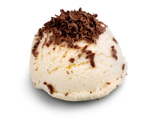 Ice Cream Scoop with Chocolate Shavings