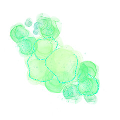 Green Alcohol Ink Art Watercolor Acrylic Paint Splash
