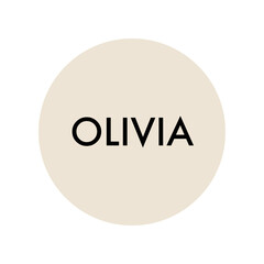 Minimalist sticker with the name Olivia