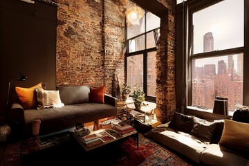 New york loft style interior 