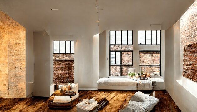 New york loft style interior 