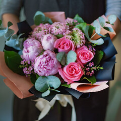 nice bouquet in the hands