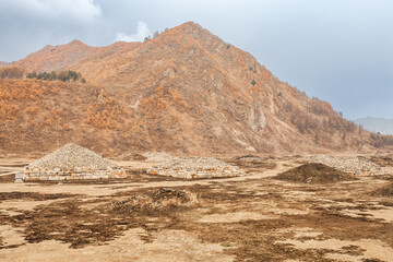 Ji'AN, JILIN PROVINCE, CHINA: Shanchengxia Noblemen's Cemetery, UNESCO World Heritage Site nammed Capital Cities and Tombs of the Ancient Koguryo Kingdom