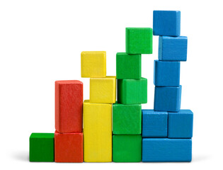 Fototapeta premium Towers of Colorful Blocks